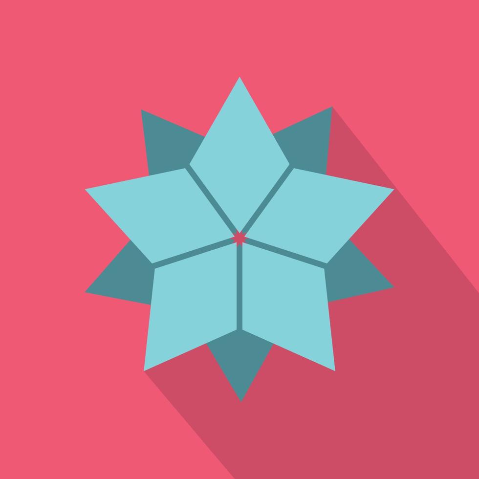 Star icon, flat style vector