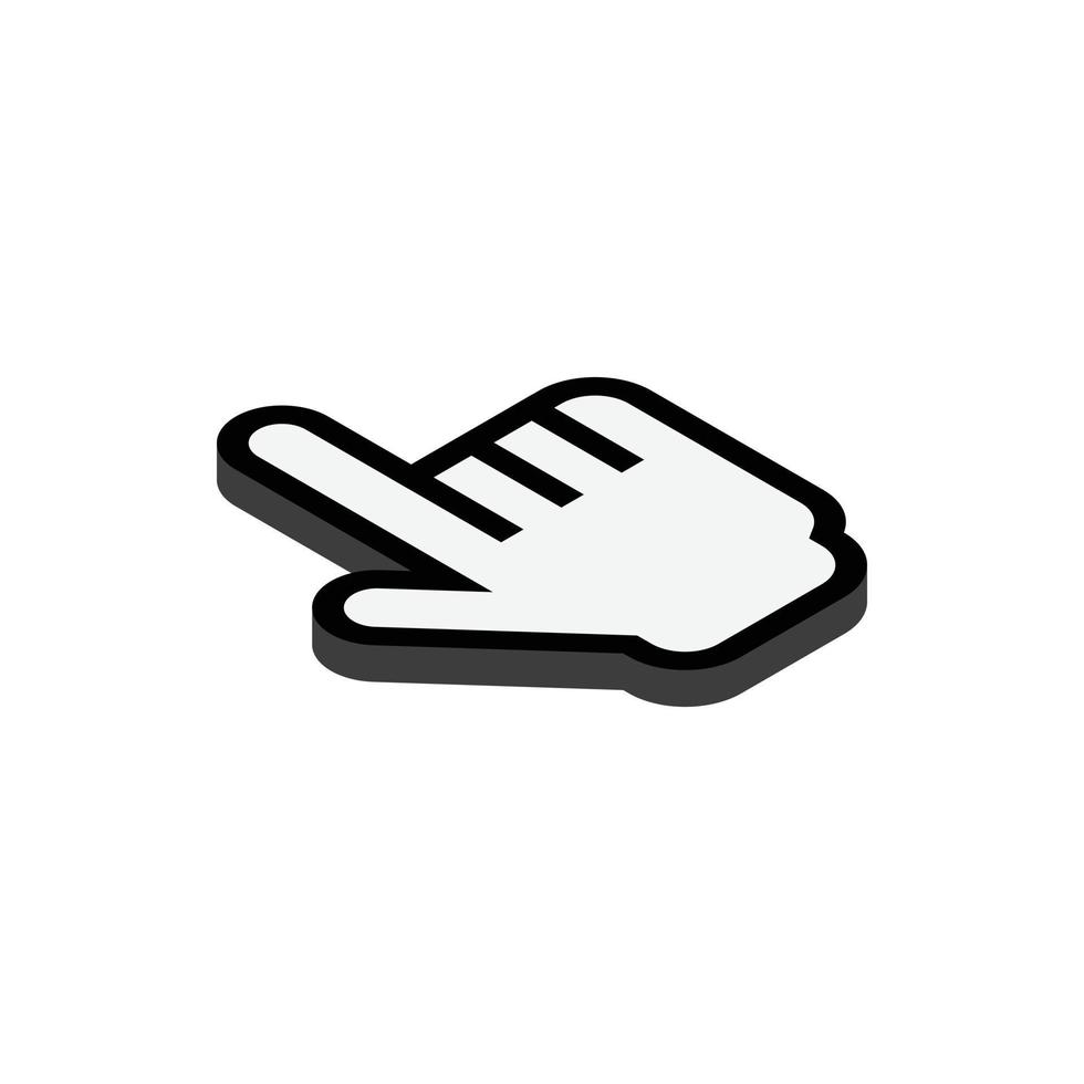 Put cursor icon, isometric 3d style vector