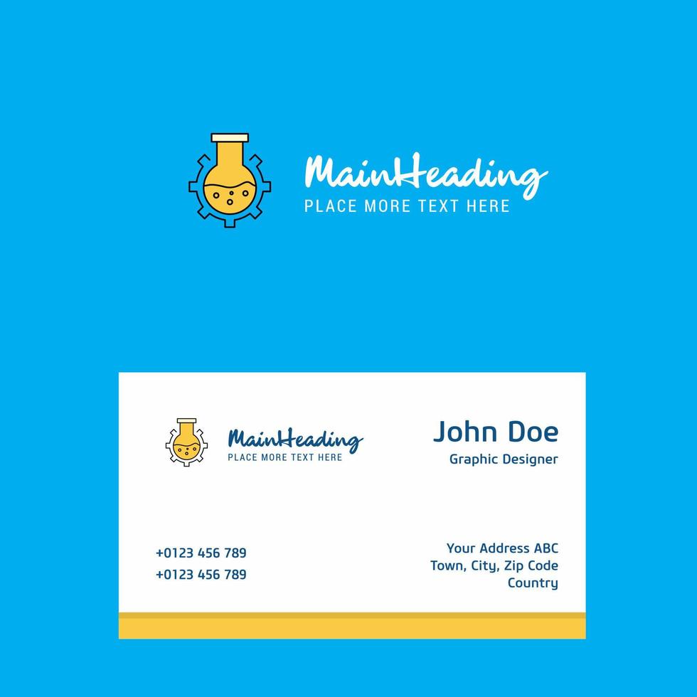 Flask logo Design with business card template Elegant corporate identity Vector