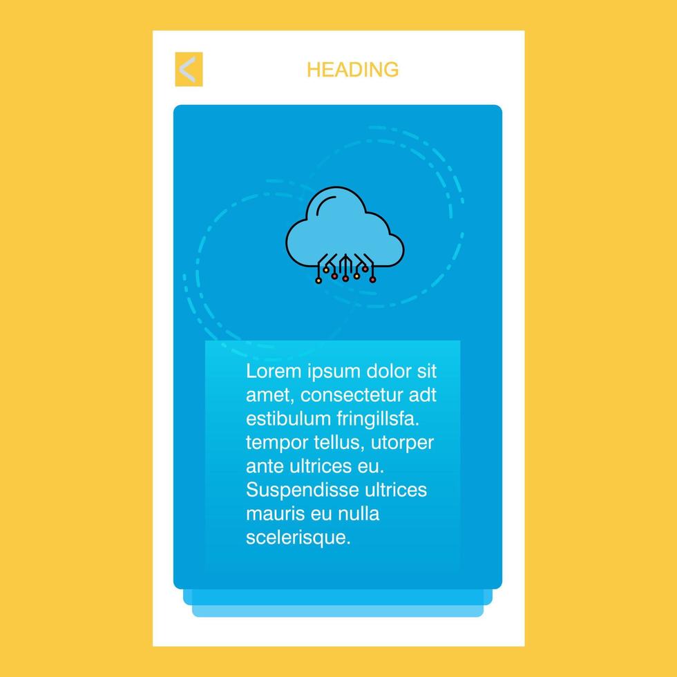 Cloud circuit mobile vertical banner design design Vector