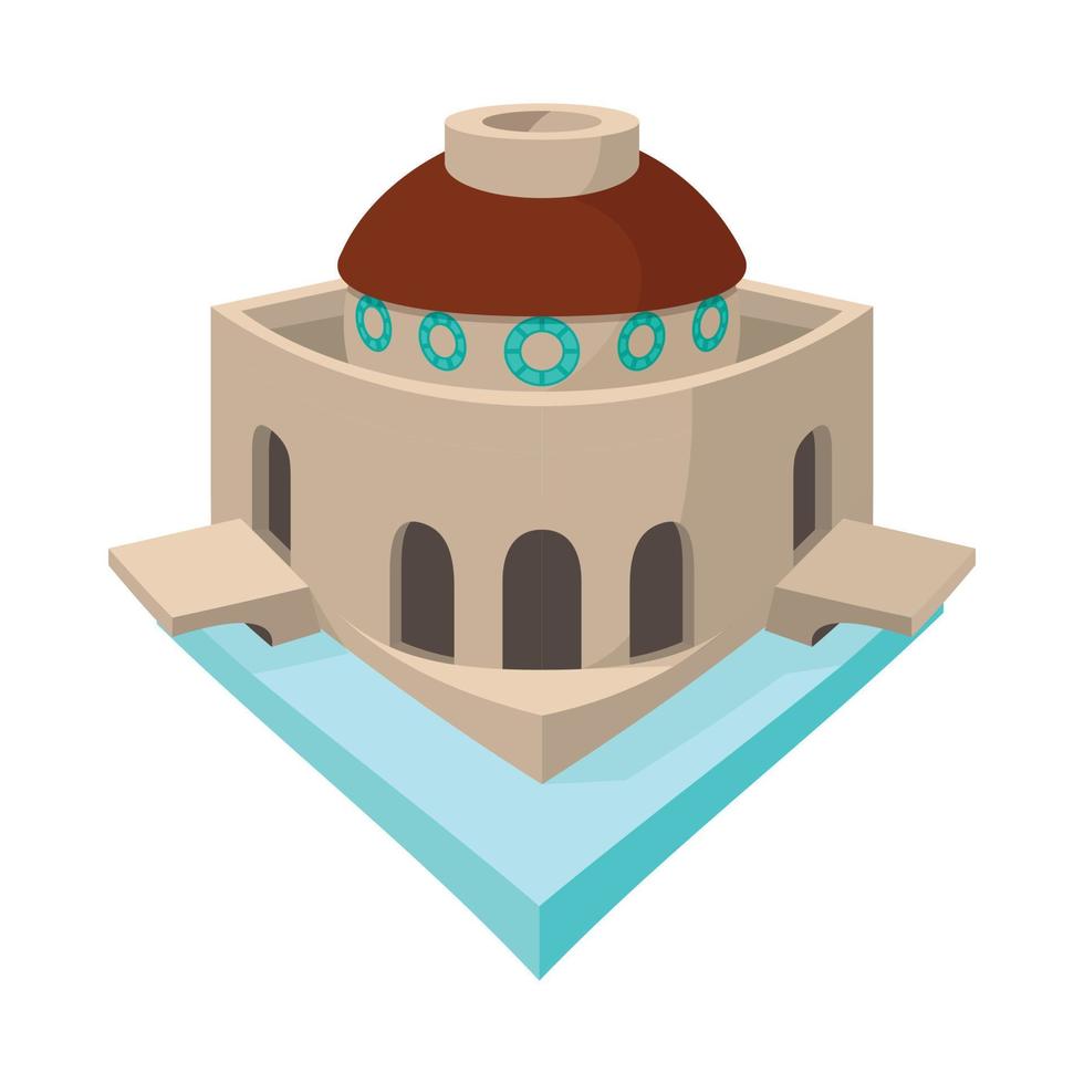 Bode Museum in Berlin icon, cartoon style vector