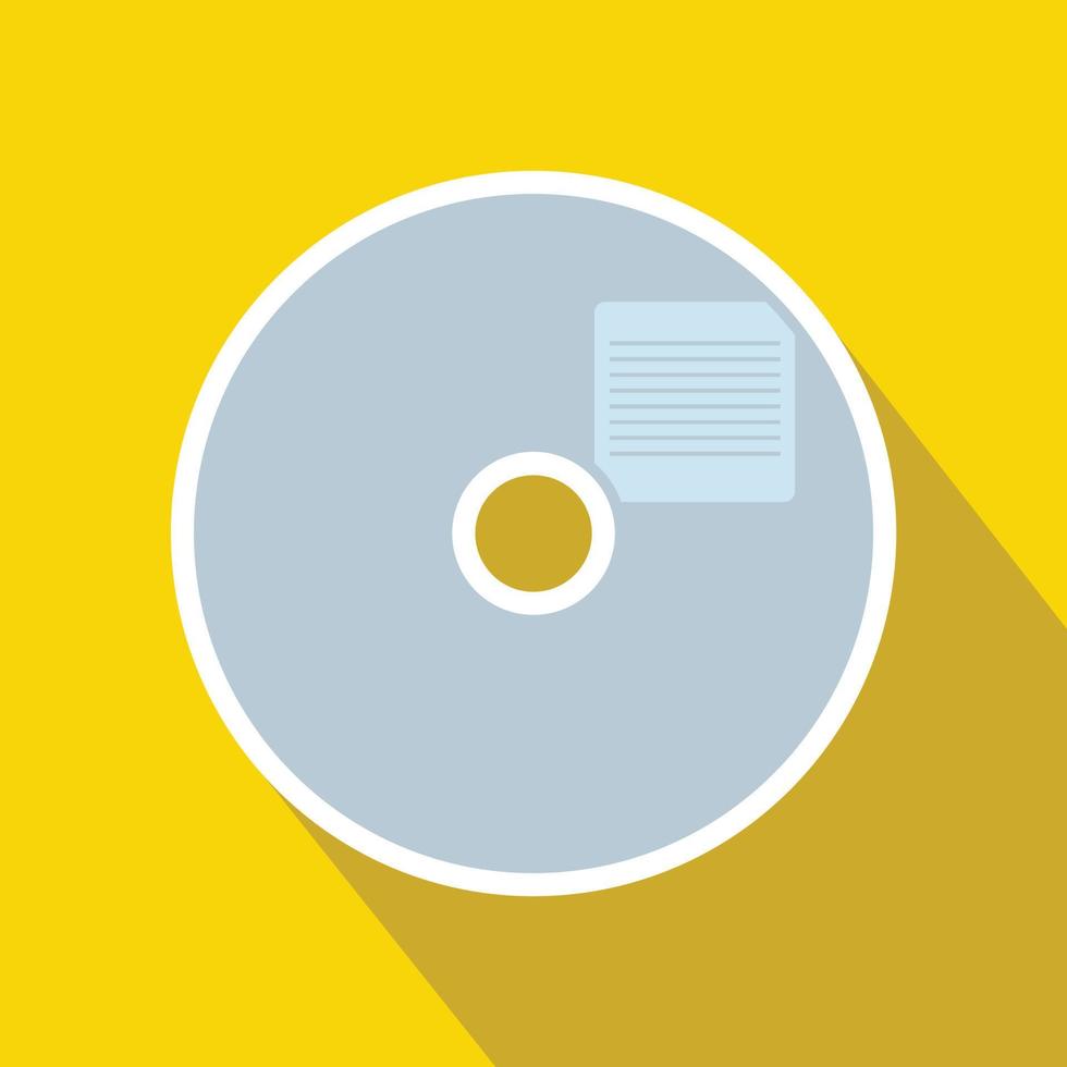 Blank CD icon in flat style vector