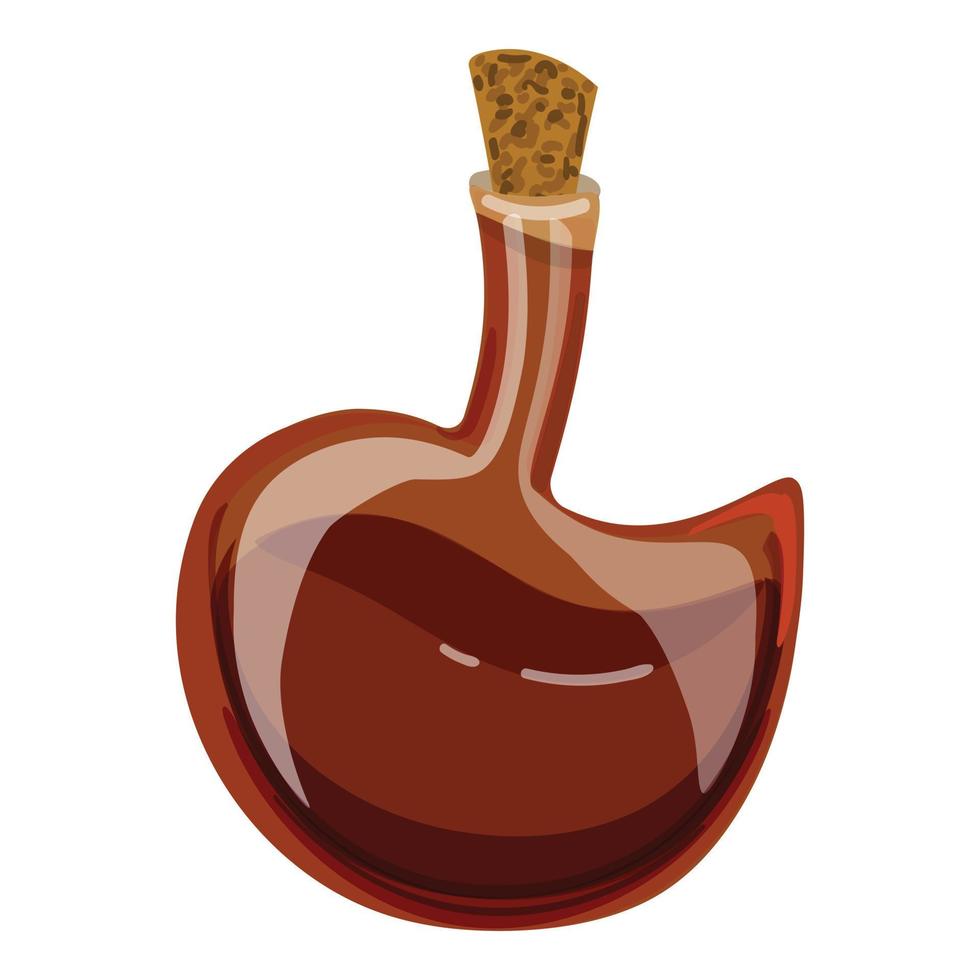 vector de dibujos animados de icono de botella marrón. aceite cosmético