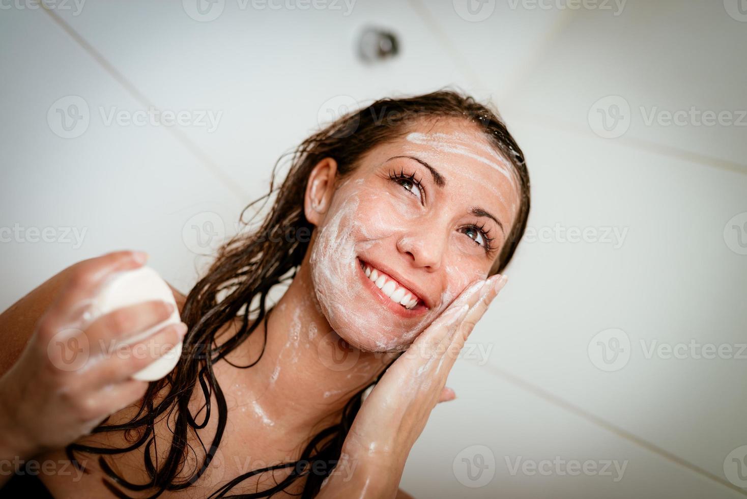 Girl Washing Face photo