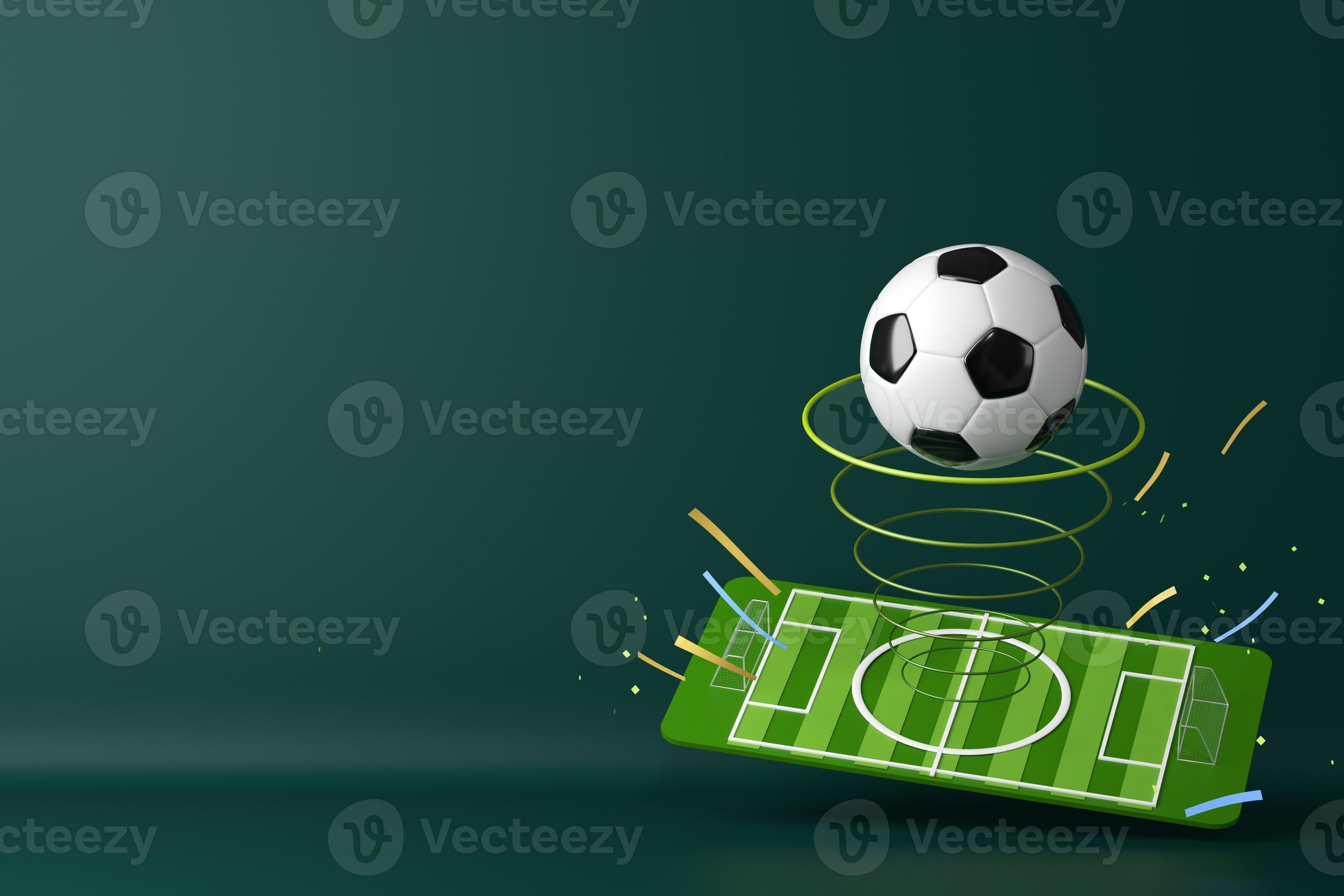 Socccer concept. Sports betting on football. Design for a