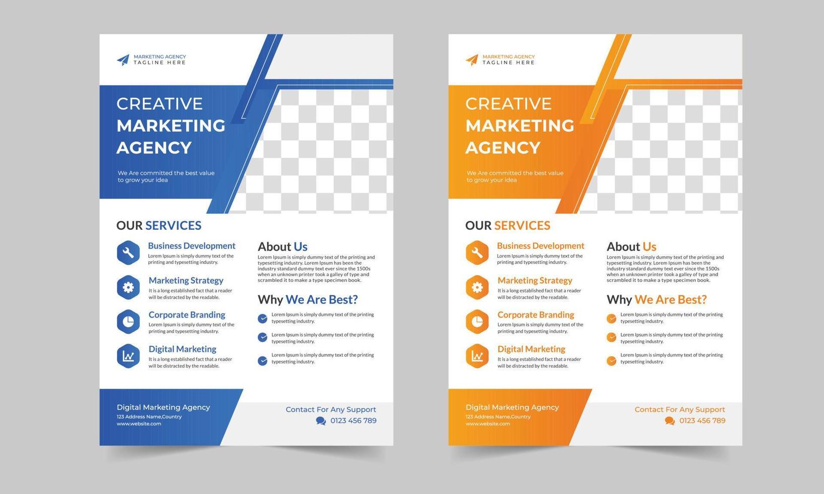 Corporate Business flyer template free download vector