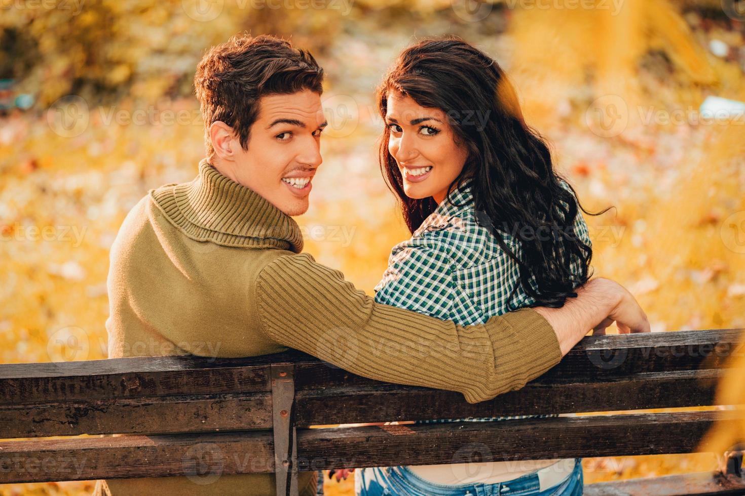 Couple On A Park Bench photo