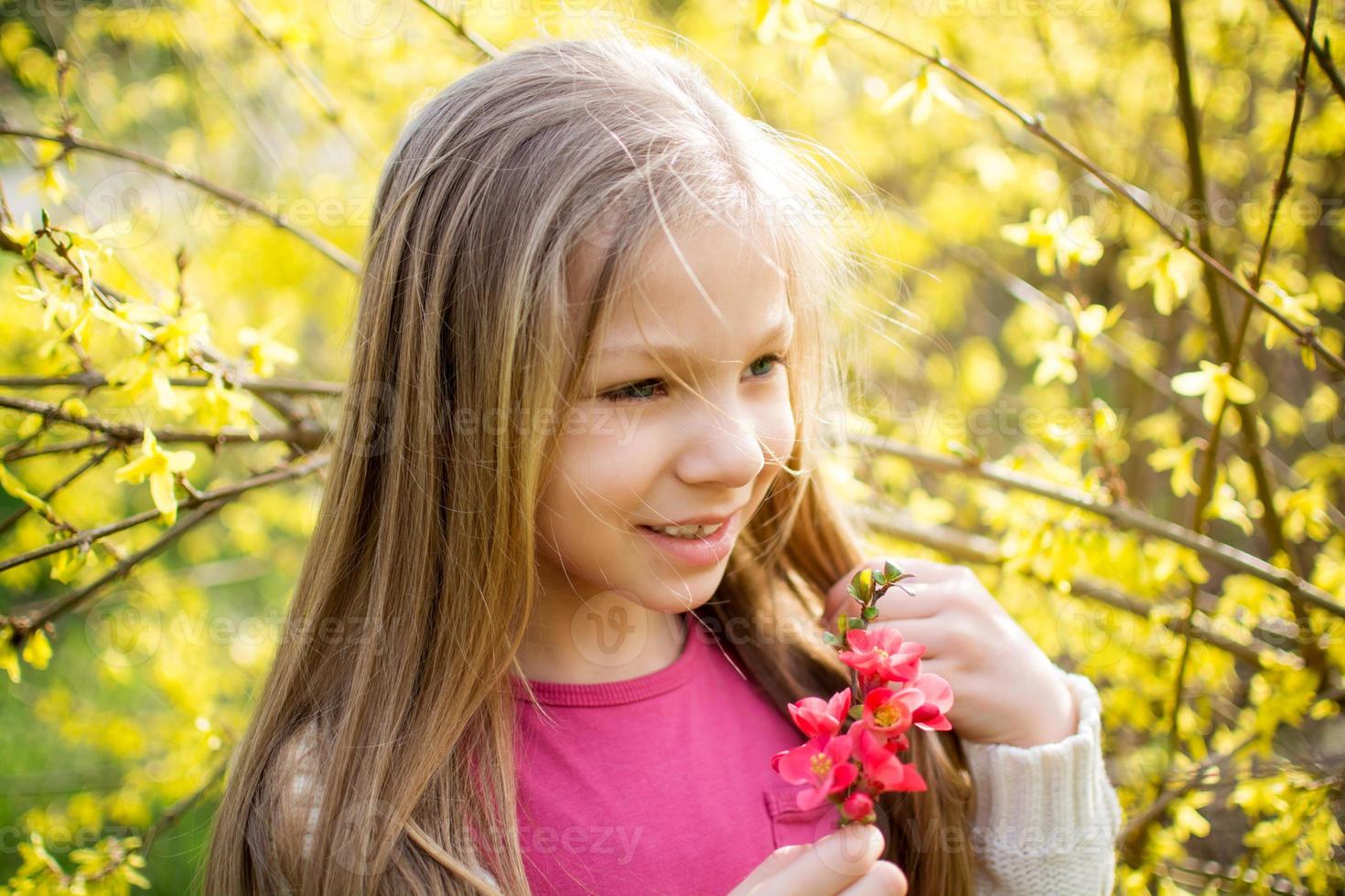 Springtime girl view photo