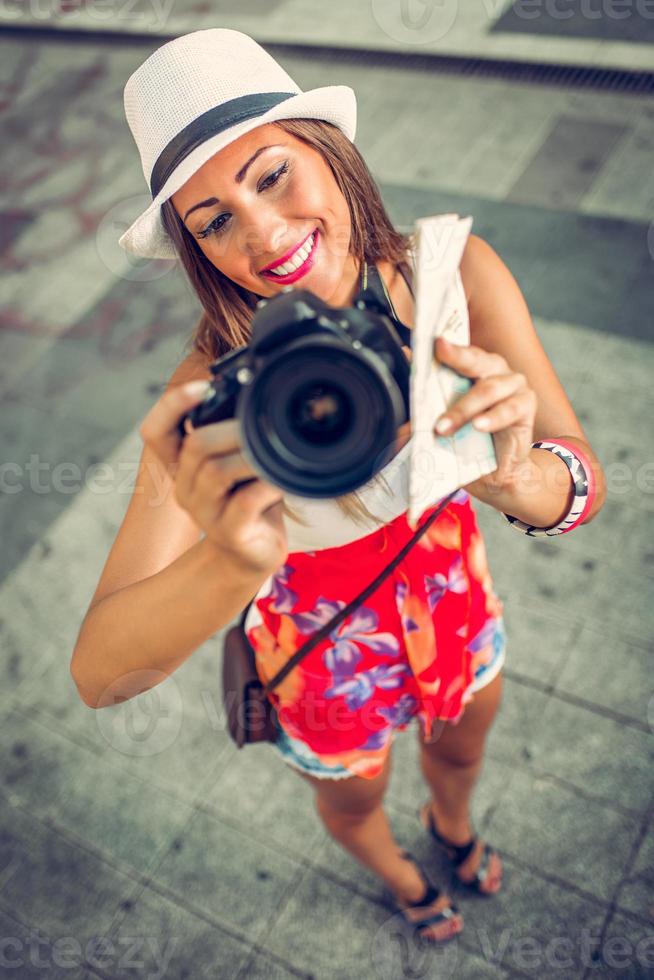 Beautiful Woman Tourist photo