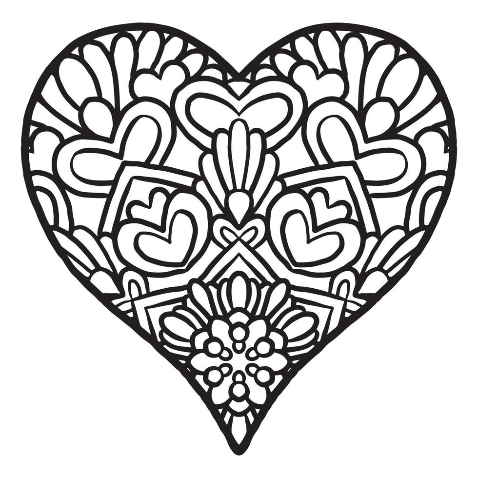 Cute Love Heart doodle pattern 14148005 Vector Art at Vecteezy