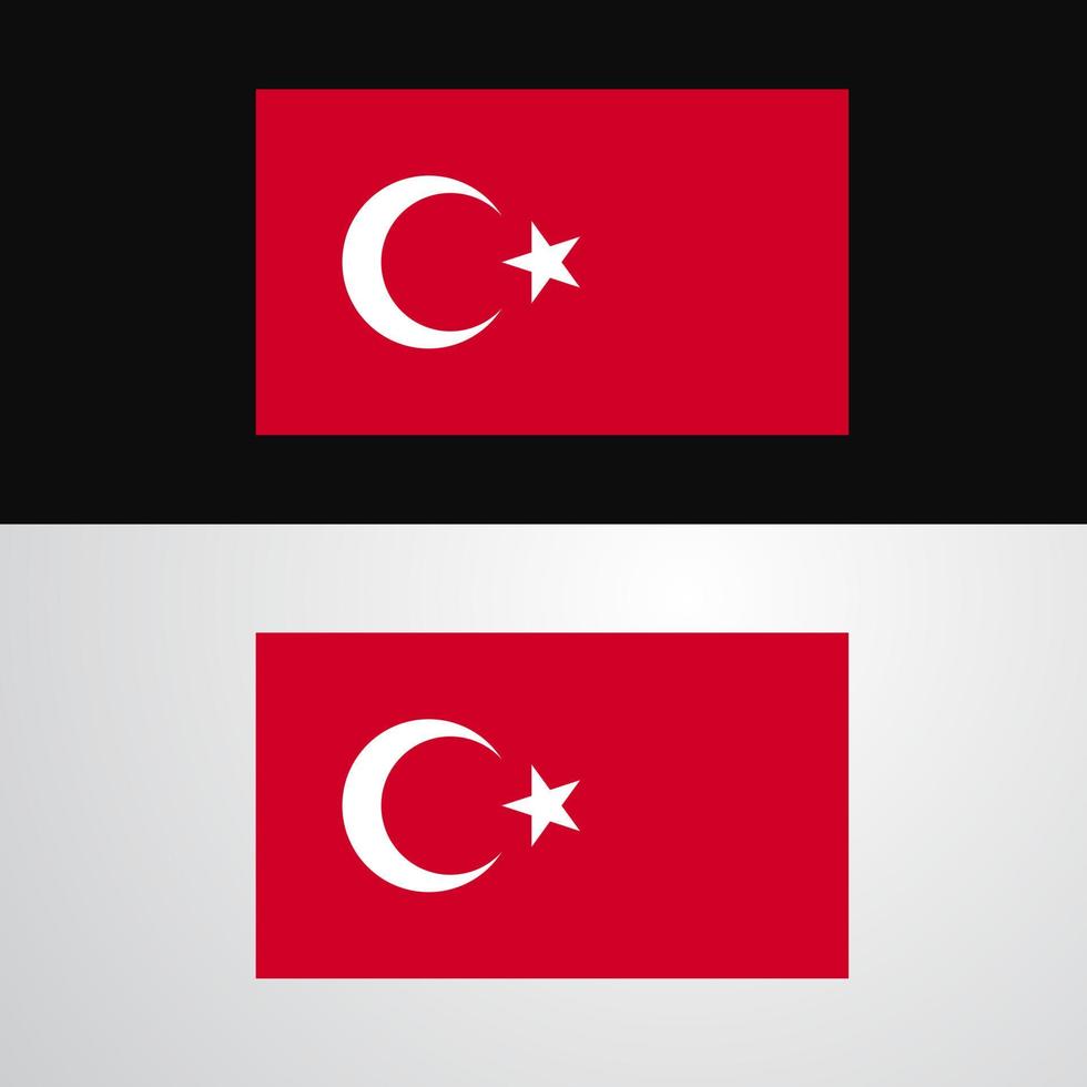 diseño de banner de bandera de turquía vector