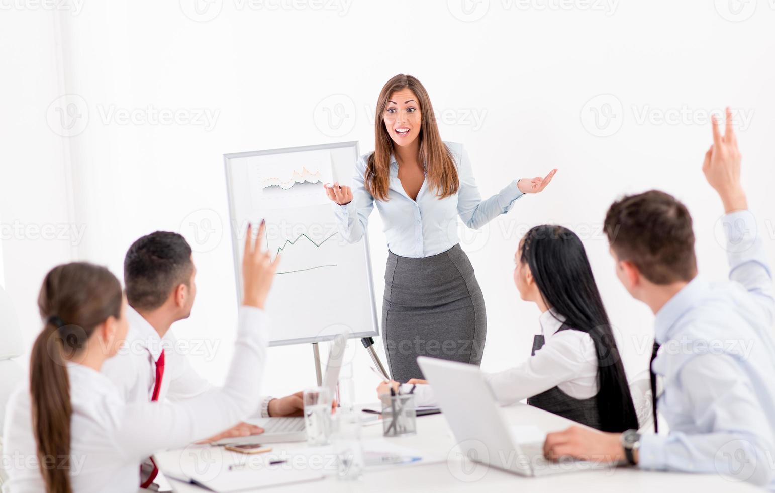 Businesswoman Giving Presentation photo