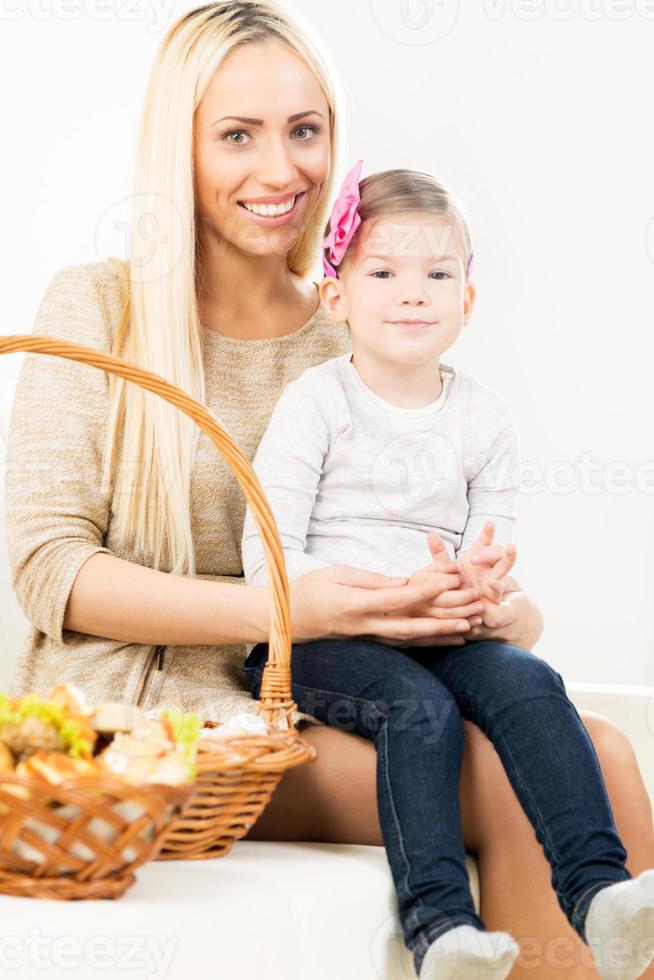 Cute Mom With Sweet Daughter photo