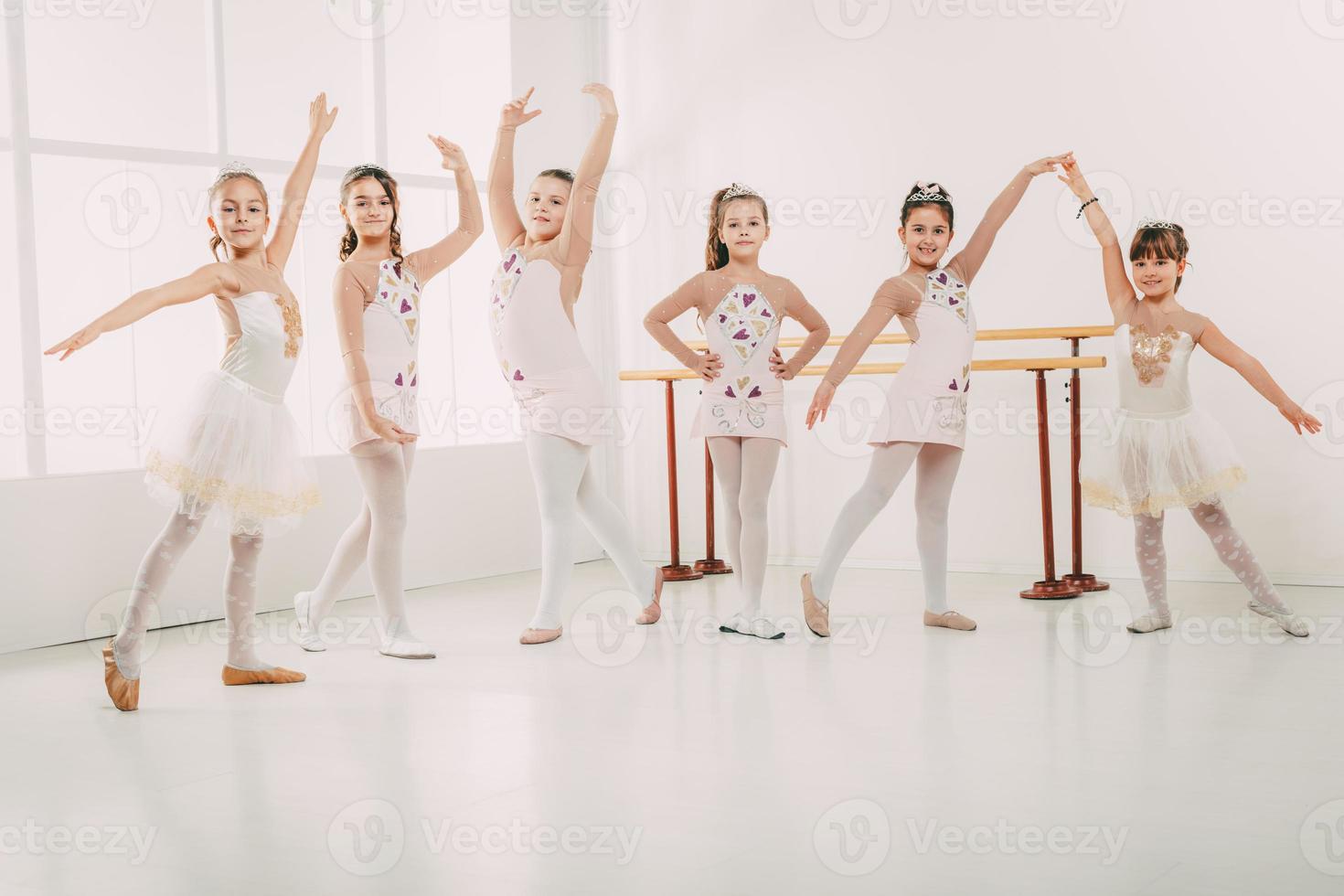 Little Girls Practicing Ballet photo
