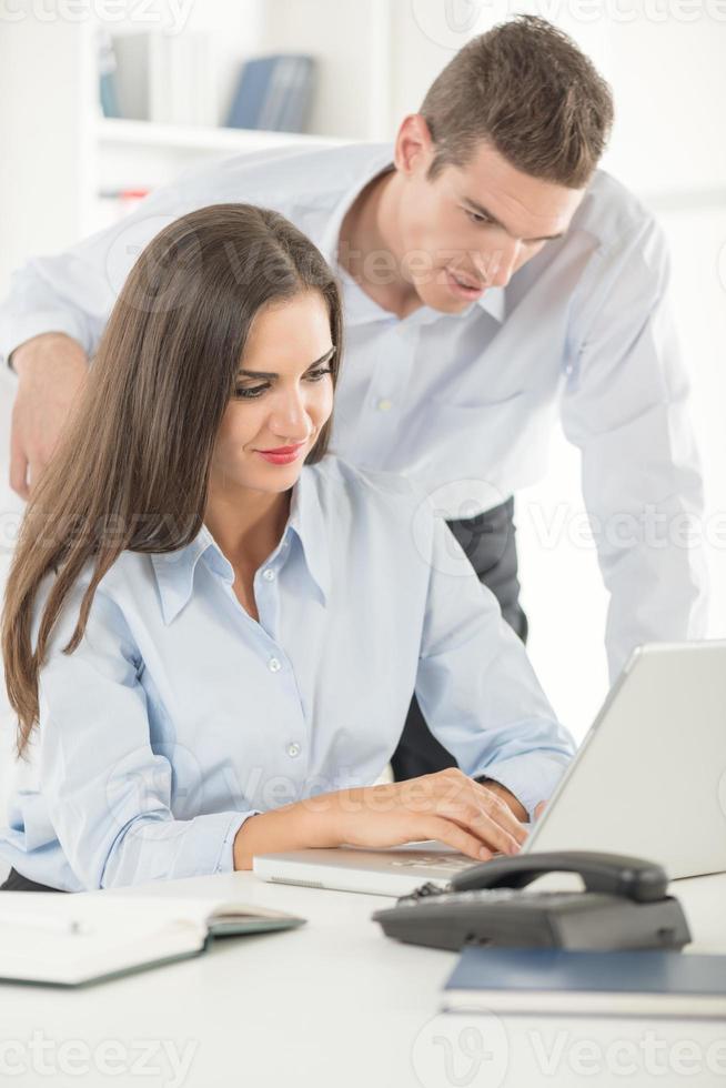Young Chief Dictating To His Secretary photo
