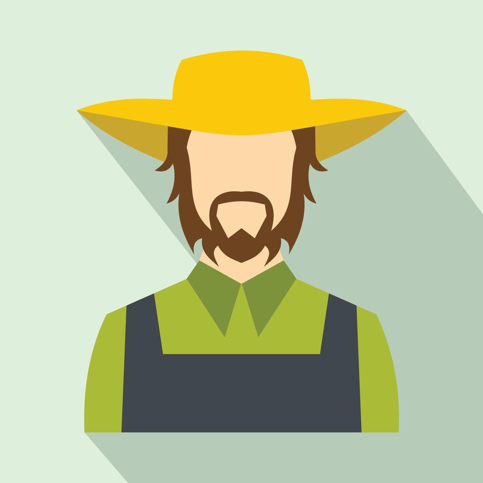 Farmer flat icon vector