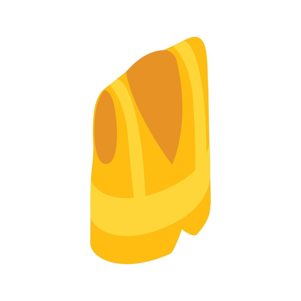 icono de chaleco amarillo, estilo 3d isométrico vector