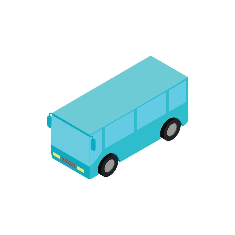 Bus airport isometric 3d icon vector