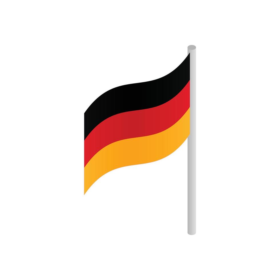Germany flag isometric 3d icon vector