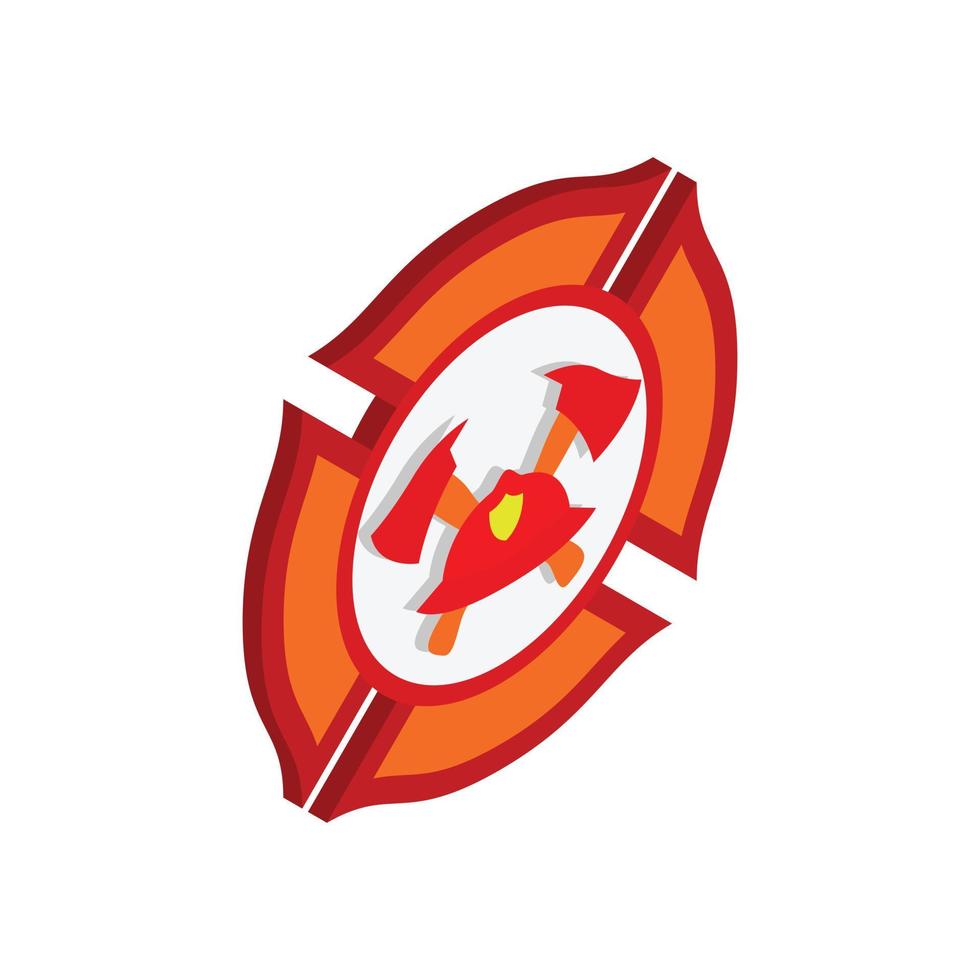Fire department or firefighter isometric 3d icon vector