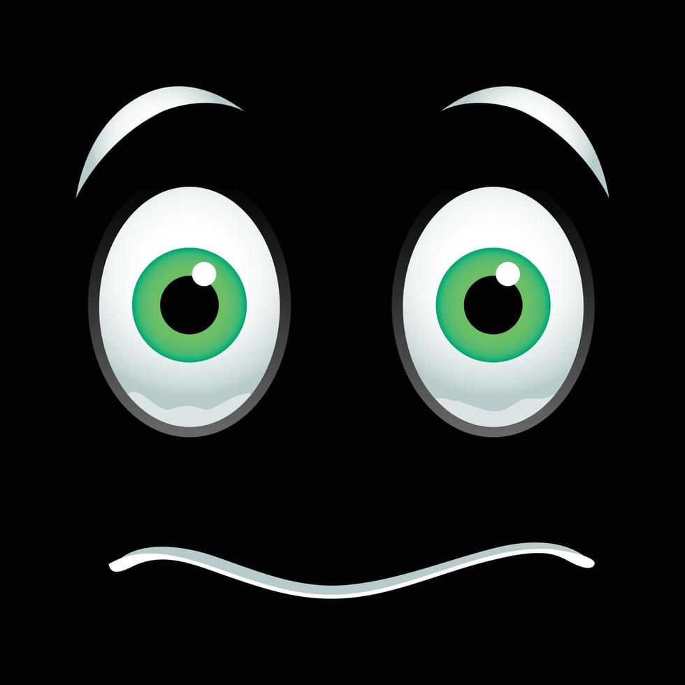 Stunned emoticon sign vector