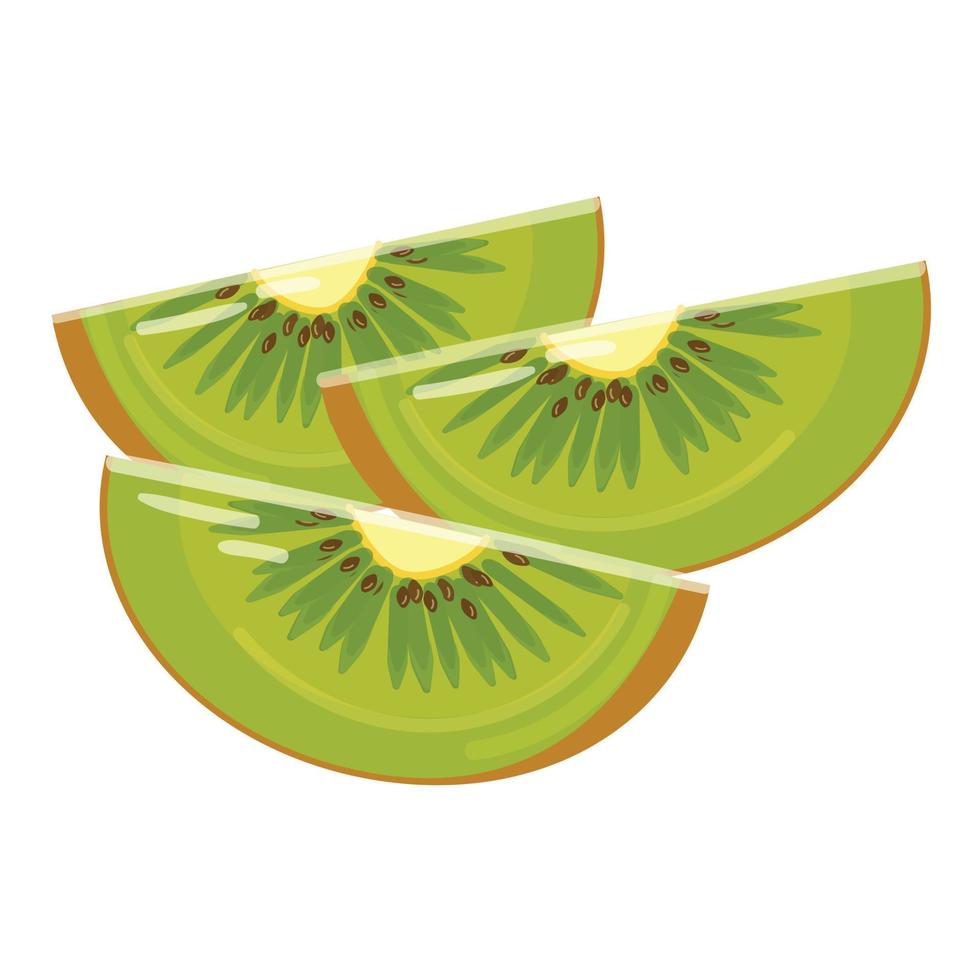 Green kiwi icon cartoon vector. Exotic eat vector