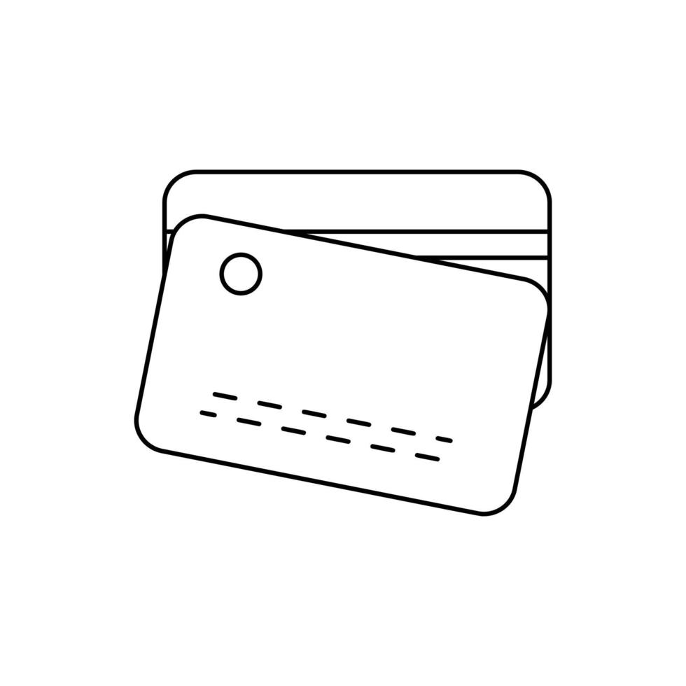 Plastic card line icon vector