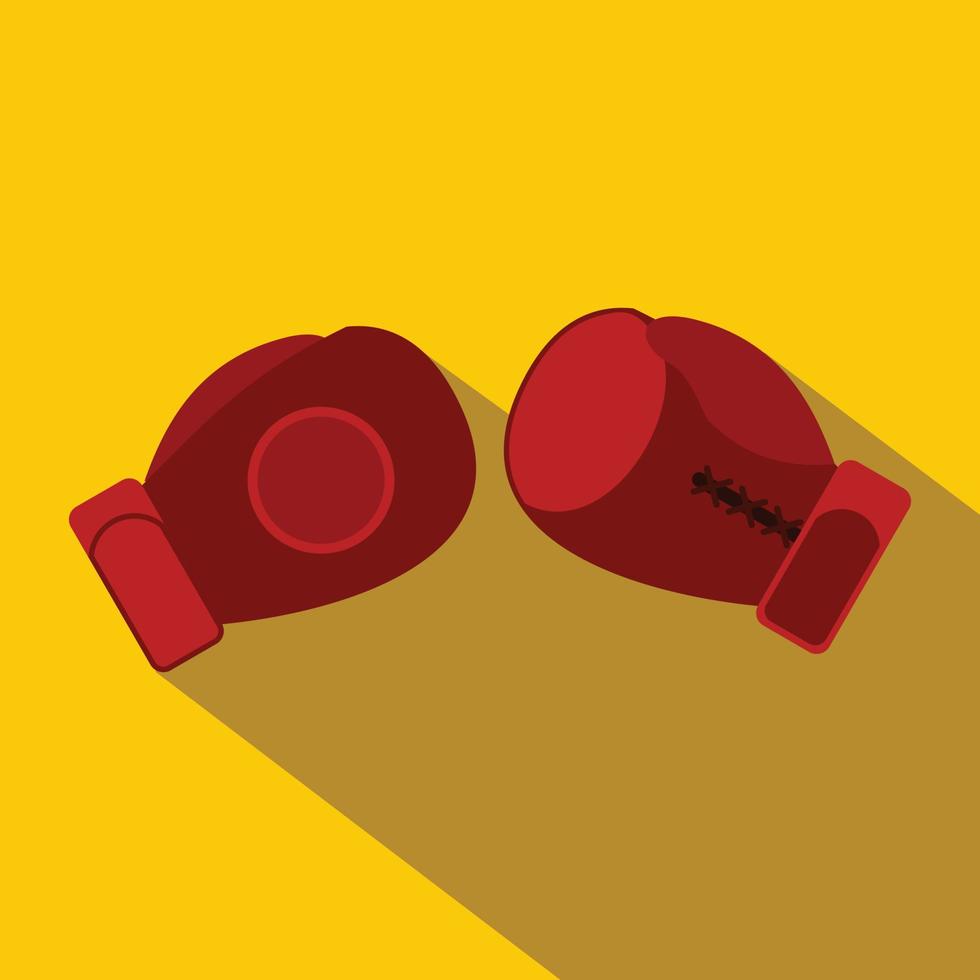 Boxing gloves flat icon vector