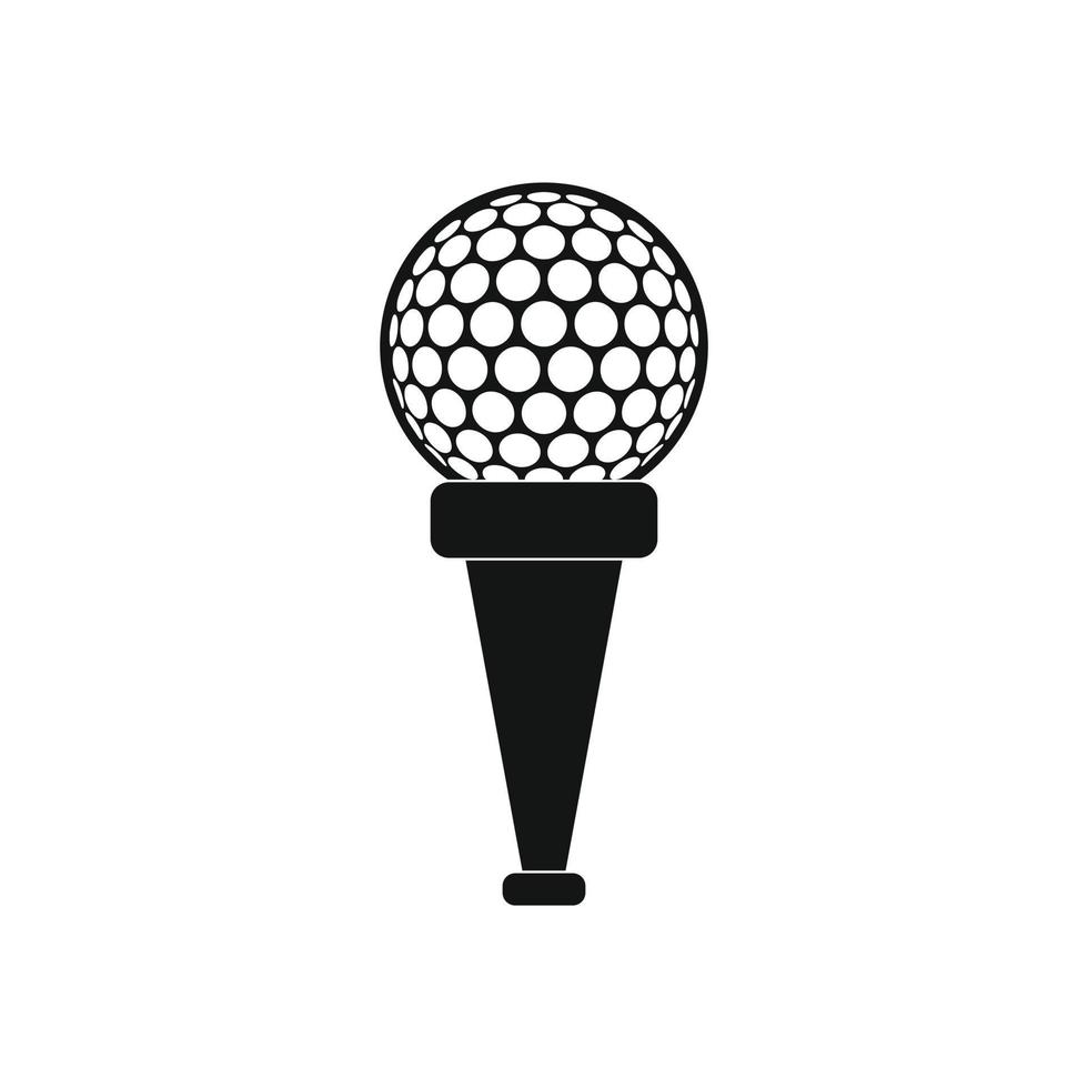 Golf ball on a tee icon vector