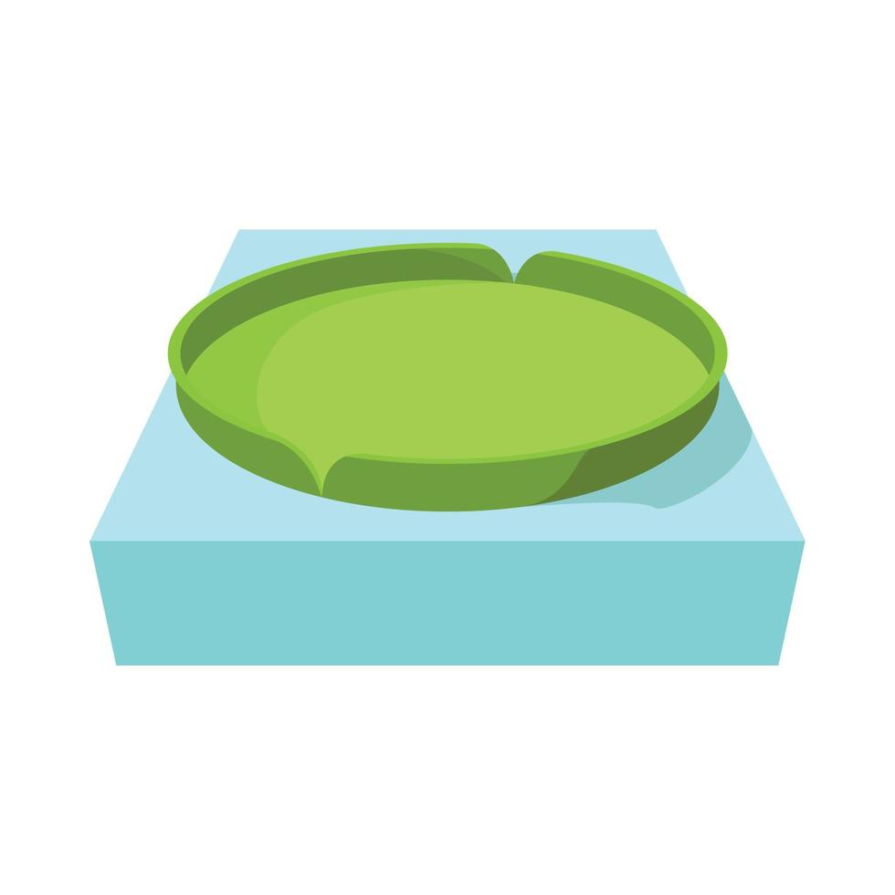 Huge floating lotus, icon in cartoon style vector