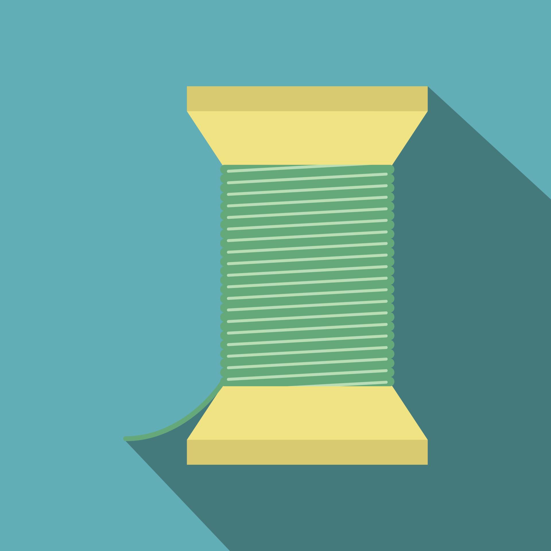 Thread bobbin flat icon 14150628 Vector Art at Vecteezy