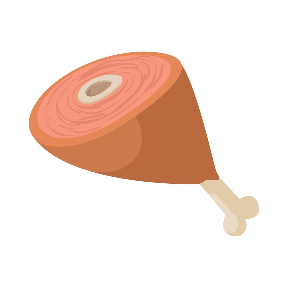 icono de carne de cerdo, estilo de dibujos animados vector