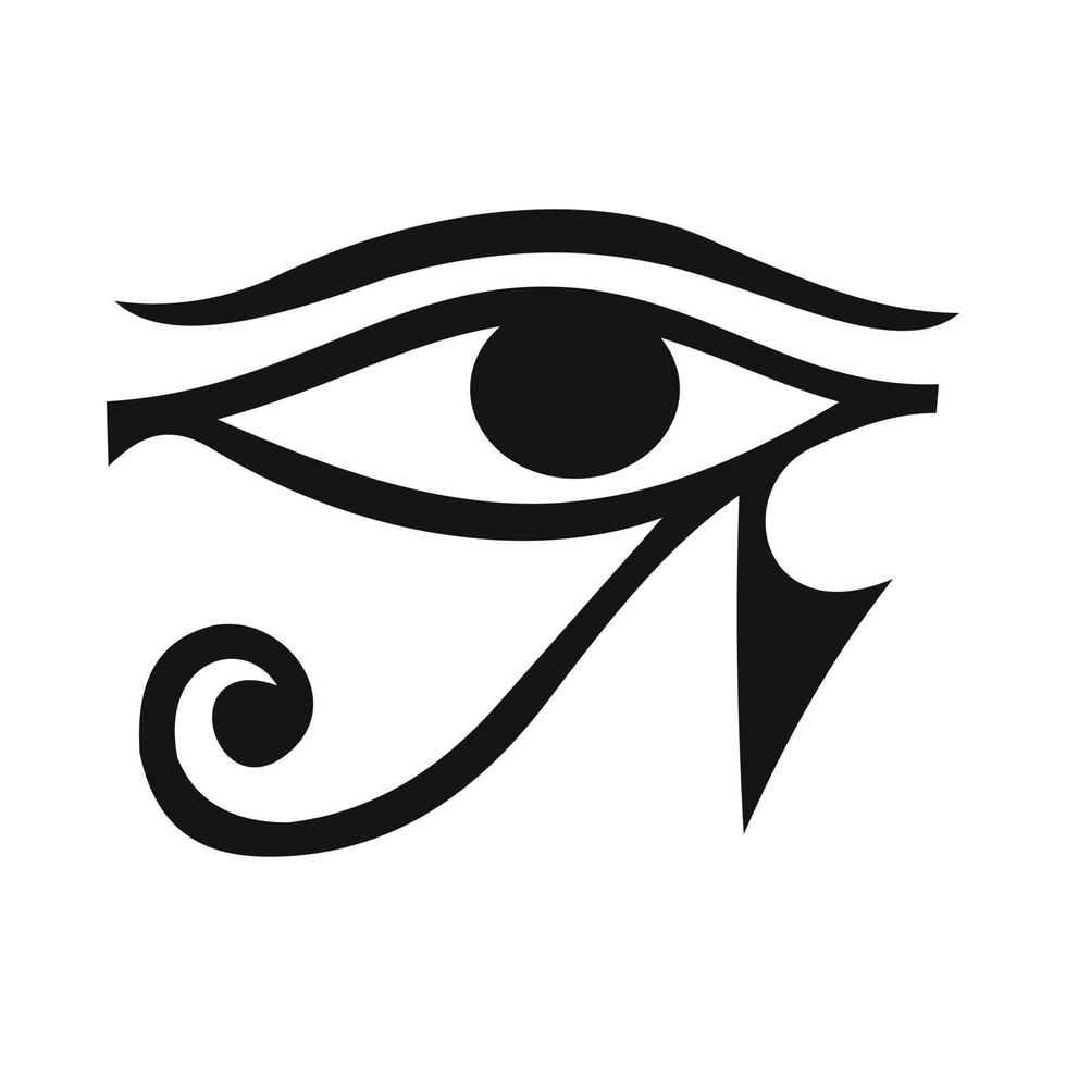 icono de ojo de horus, estilo simple vector