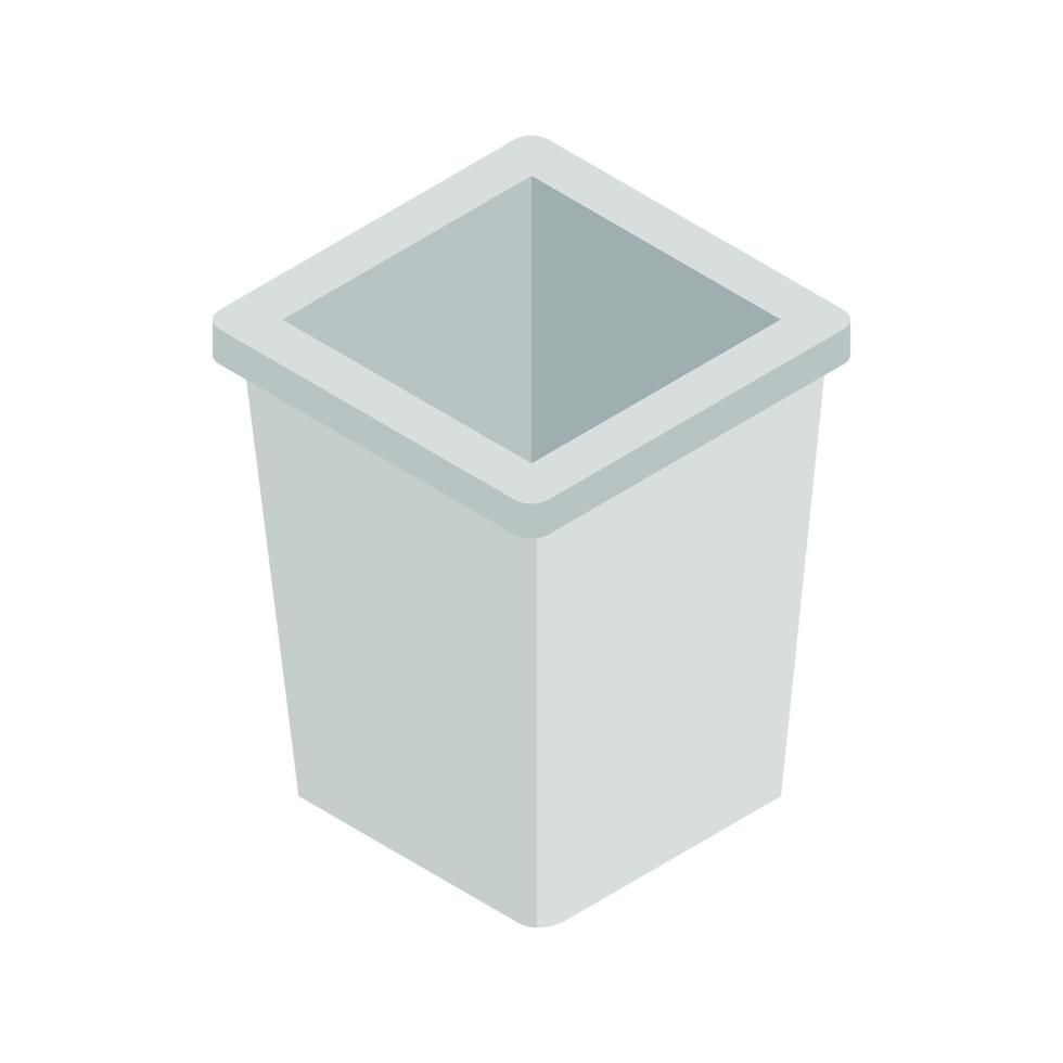Recycle bin icon, isometric 3d style vector