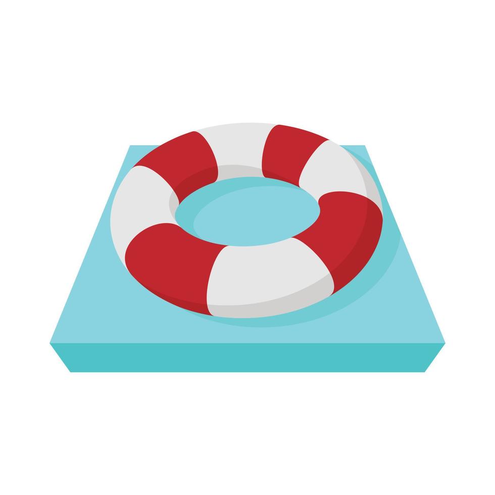 Lifebuoy icon, cartoon style vector