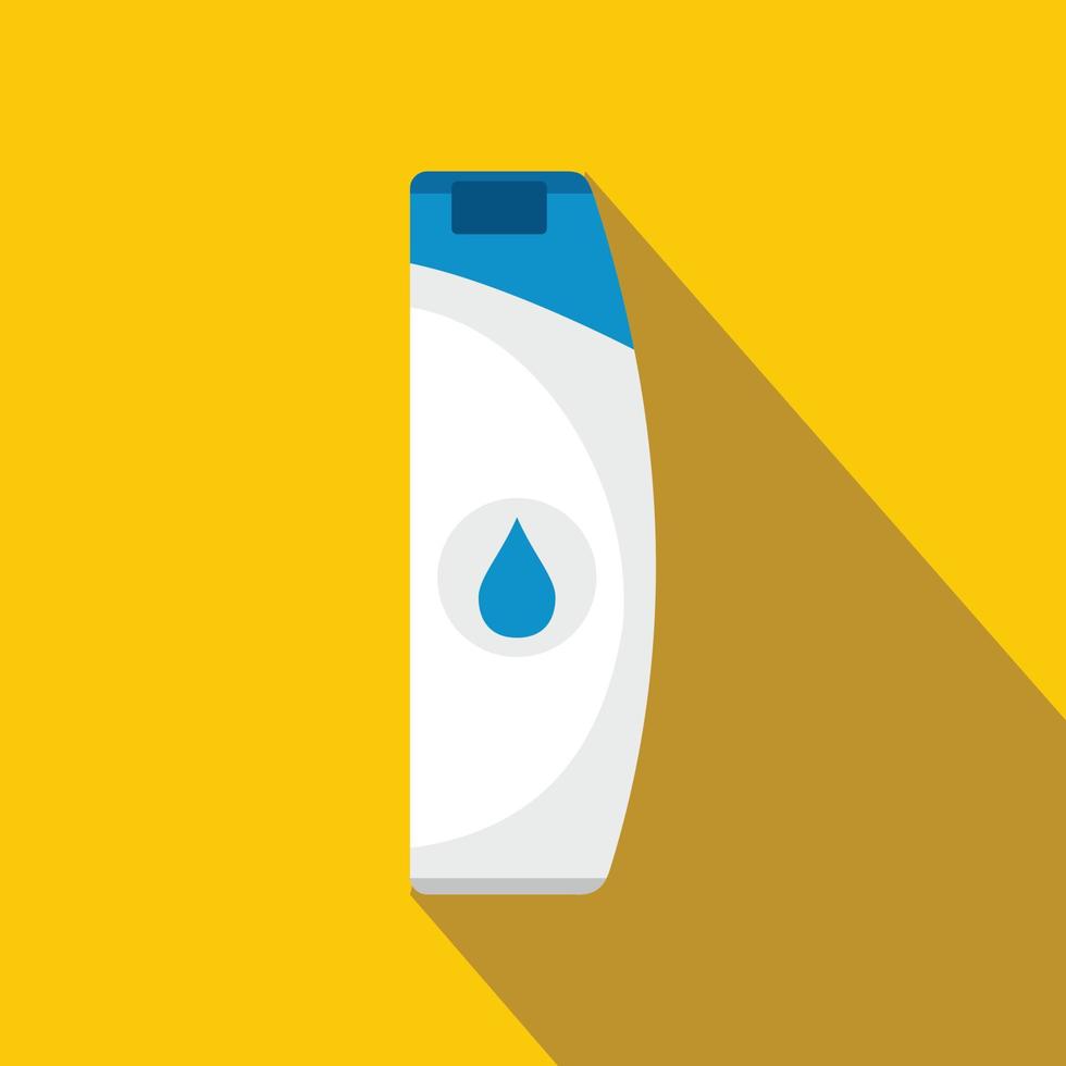 Shampoo flat icon with shadow vector