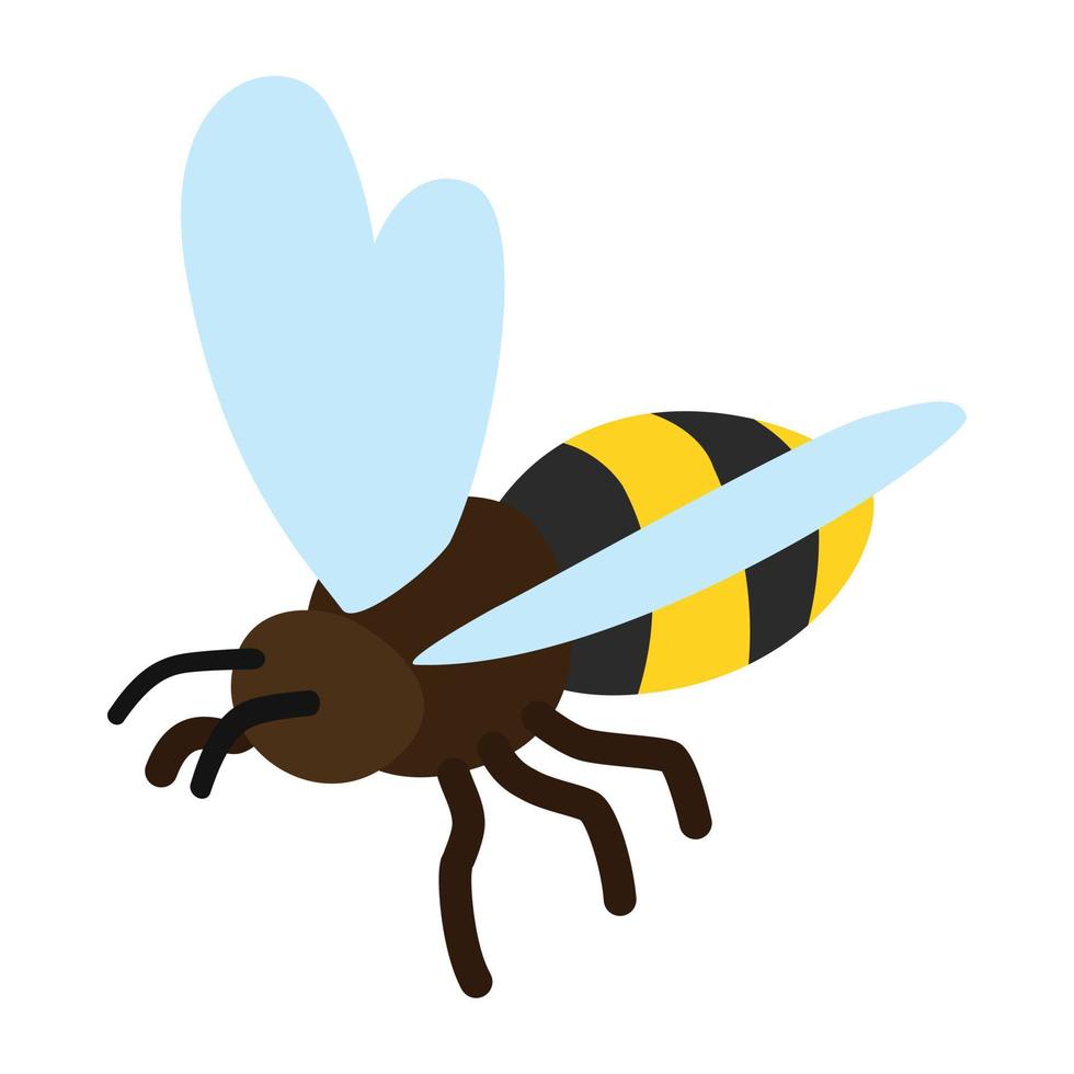 icono de abeja, estilo 3d isométrico vector