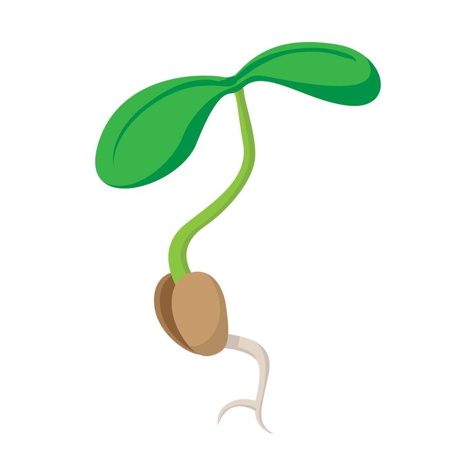 Sprout icon, cartoon style vector