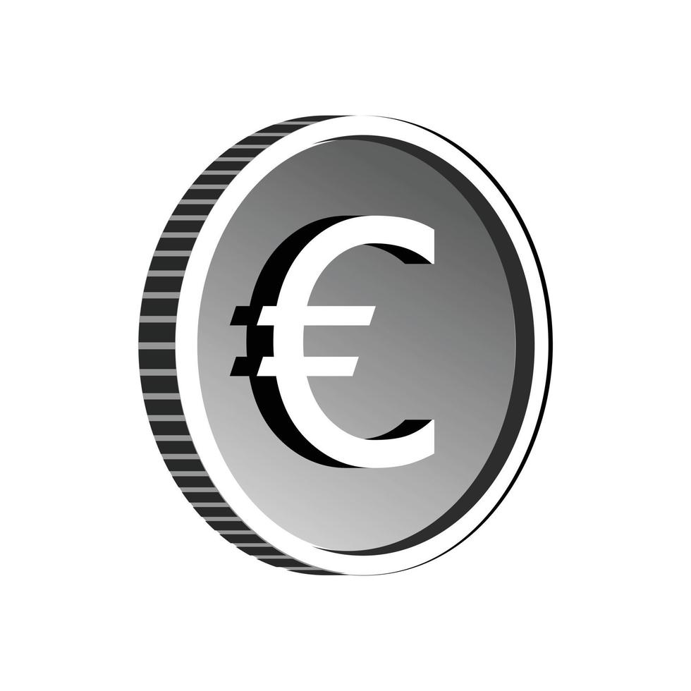 Euro sign icon, simple style vector