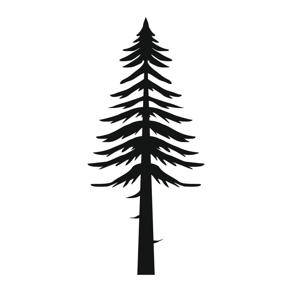 icono de abeto canadiense, estilo simple vector