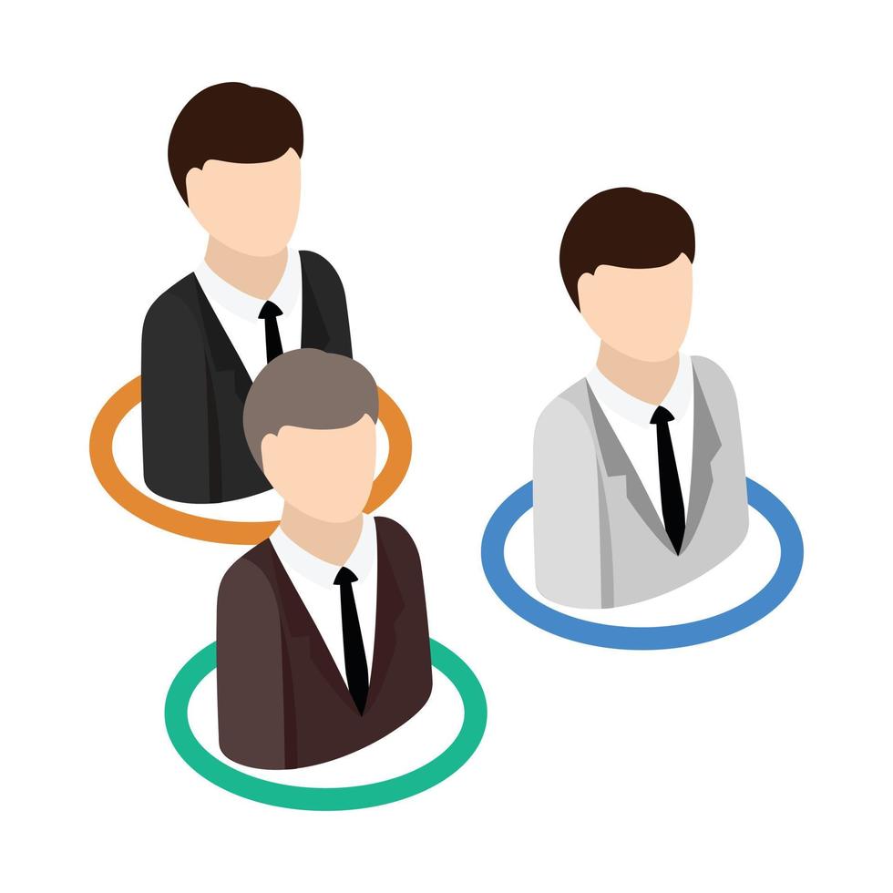 Candidates competing for one position icon vector