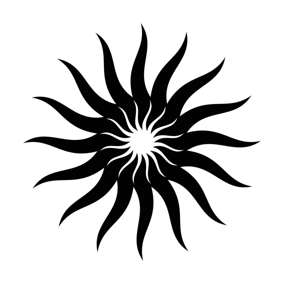 Solar energy black simple icon vector