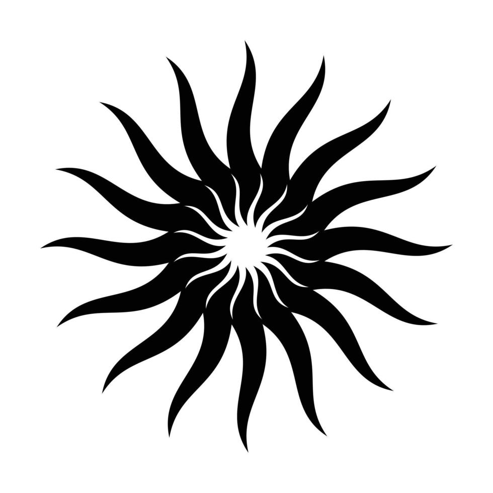 Solar energy black simple icon vector