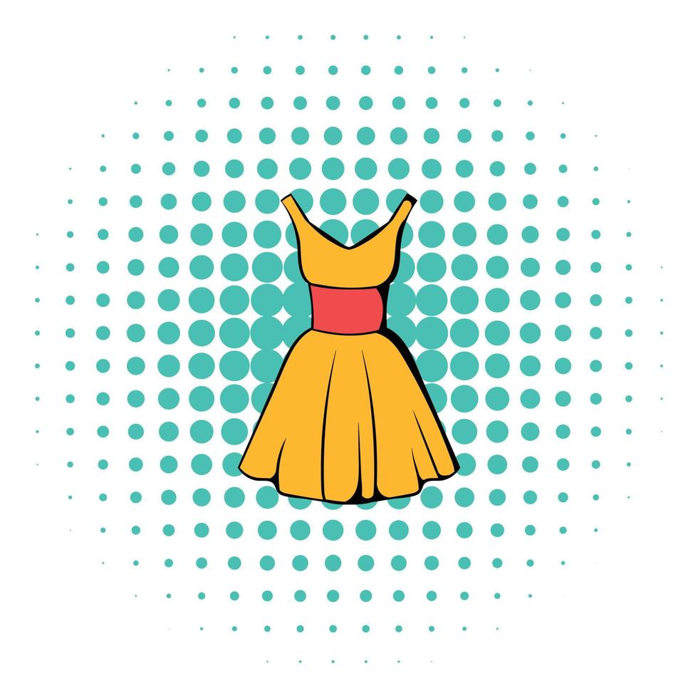 Dress icon, comics style vector