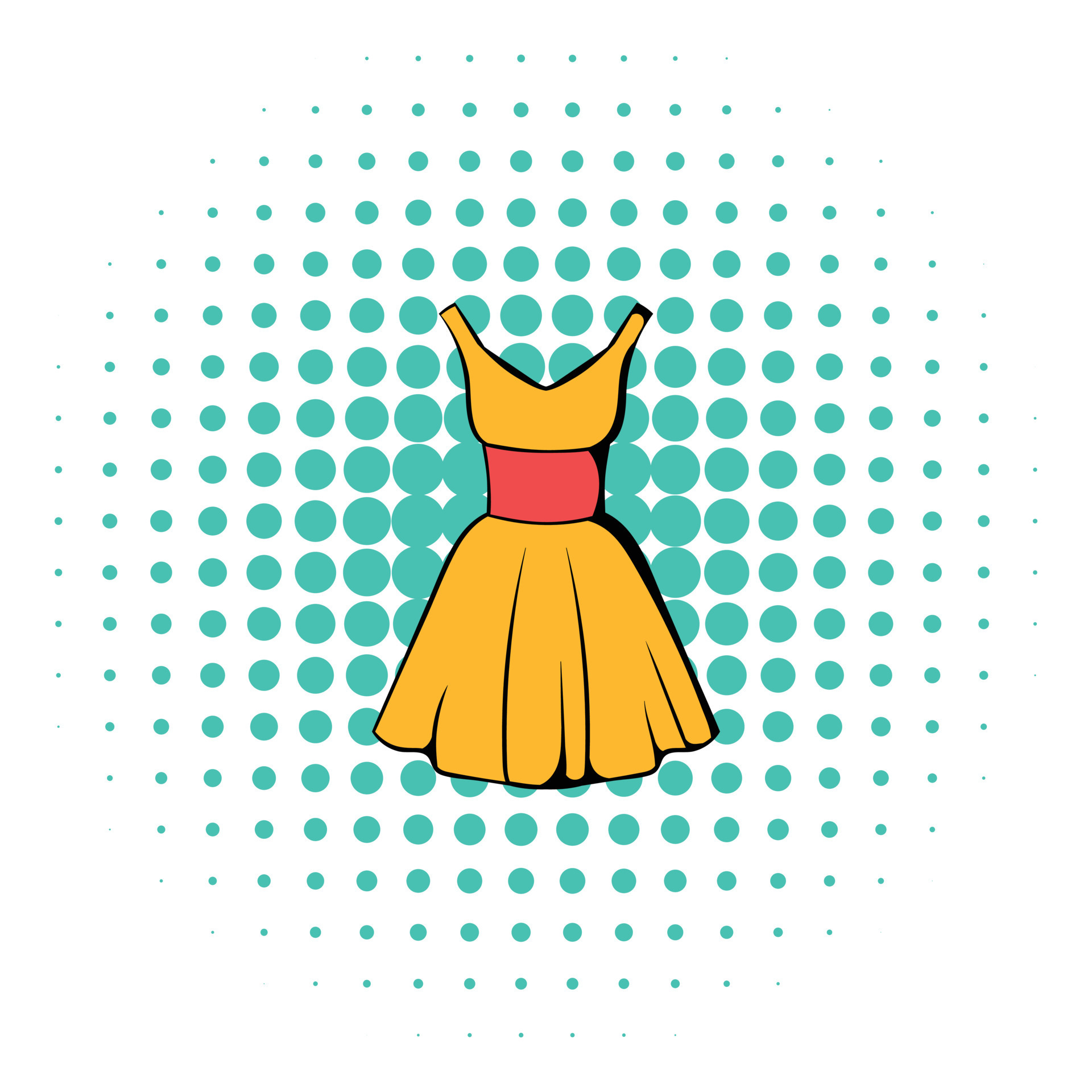 icono de vestido, estilo comics 14150816 Vector en Vecteezy