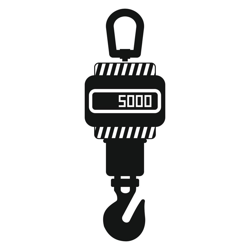 Crane for cargo black simple icon vector