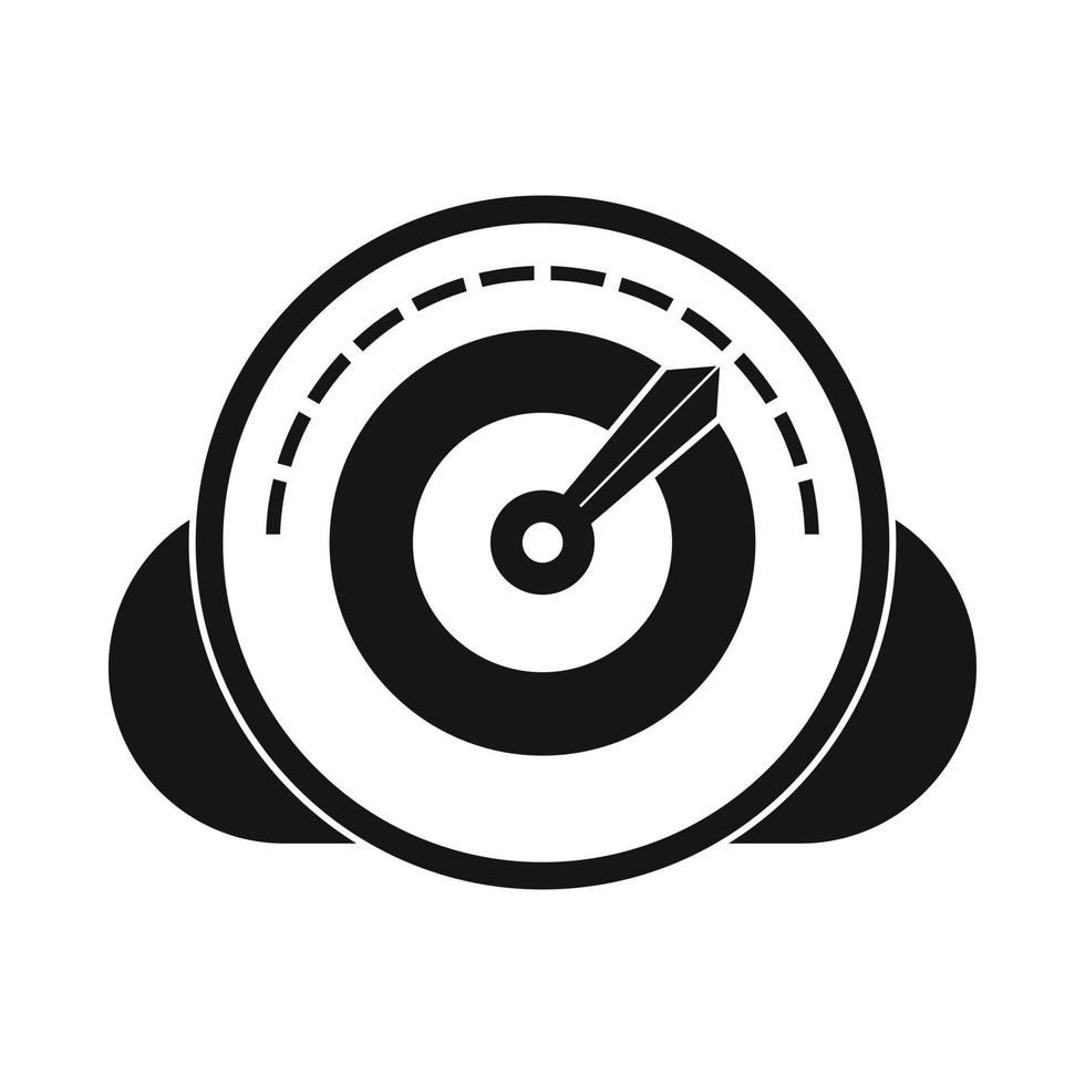 Speedometer icon in simple style vector