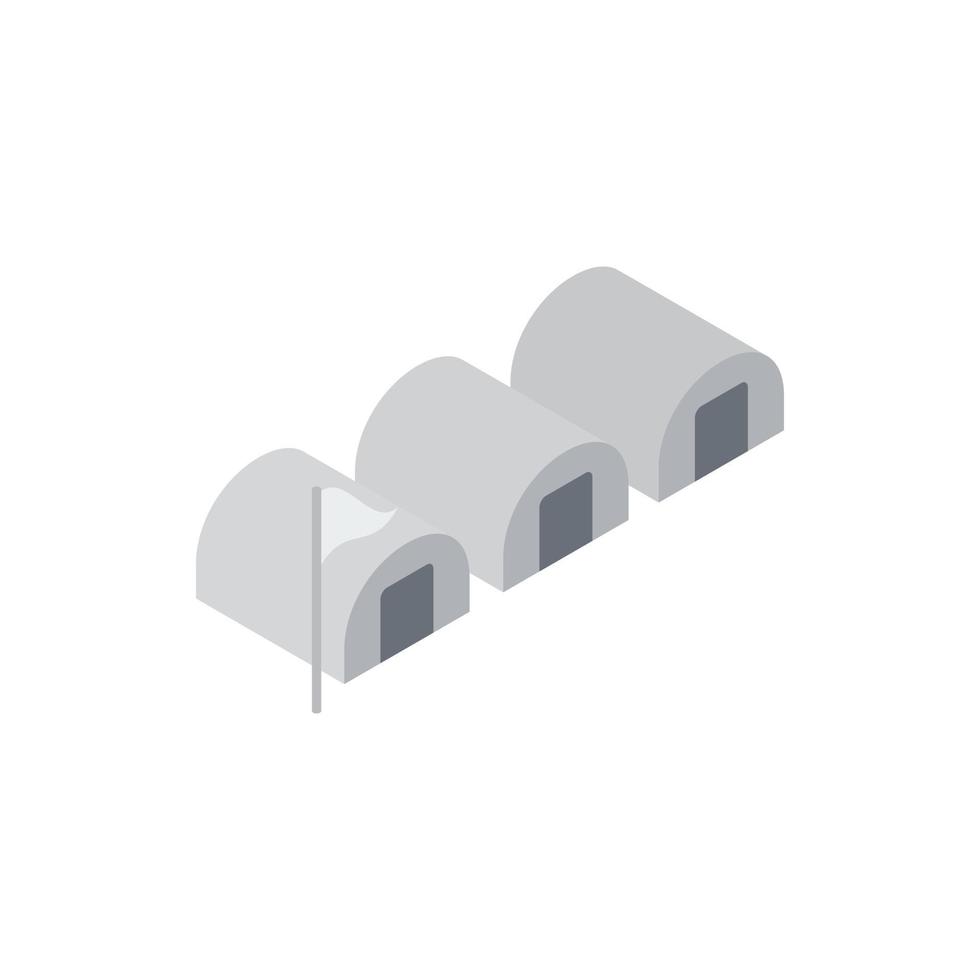 icono de casa para refugiados, estilo 3d isométrico vector