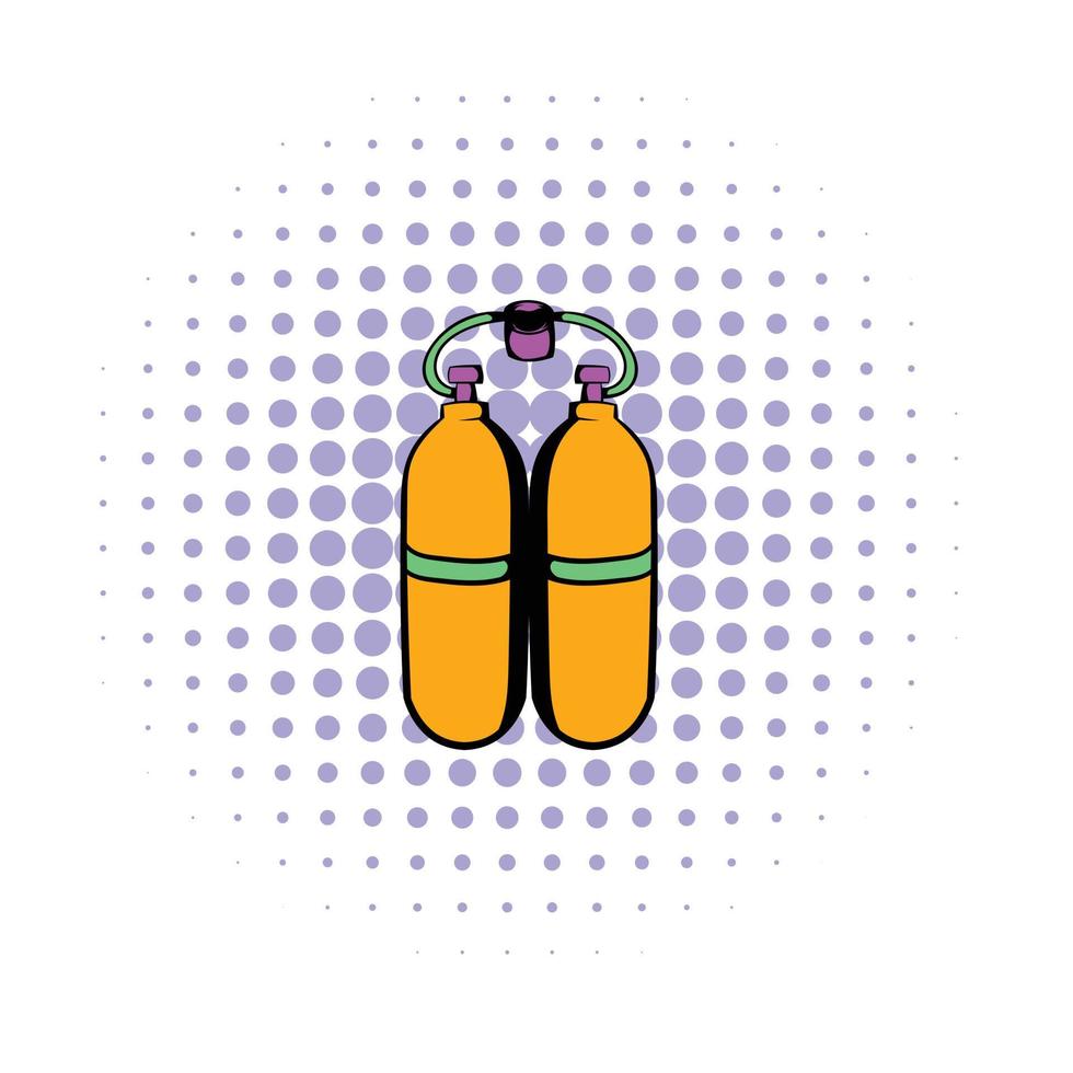 Aqualung icon, in comics style vector