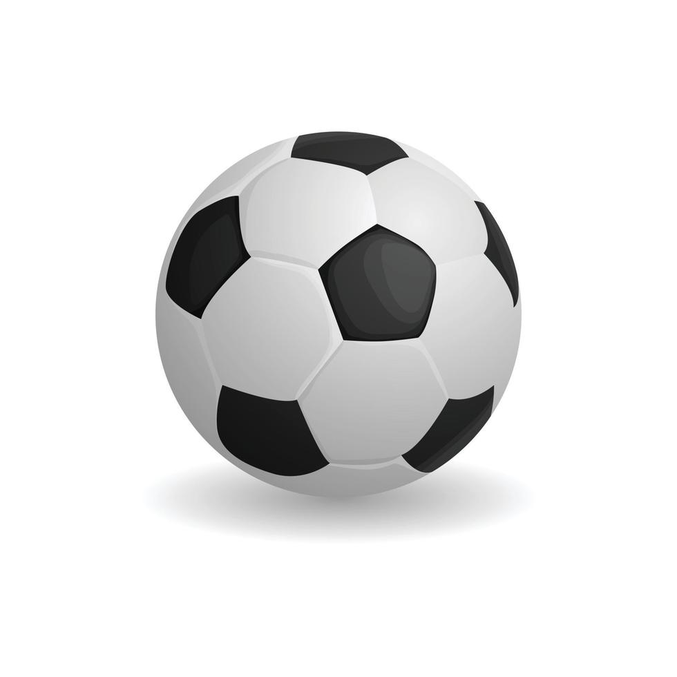 Football ball icon, cartoon style vector